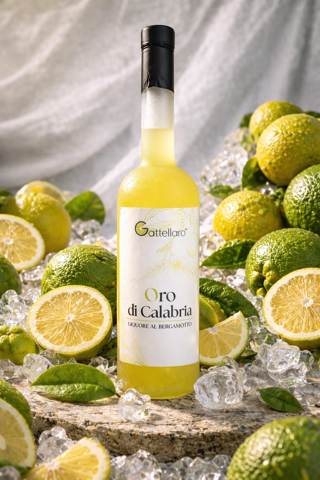 Bottiglia di Oro di Calabria, liquore al bergamotto